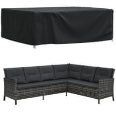 Greatstore Plachta na zahradní nábytek černá 250x210x90cm nepromokavá 420D