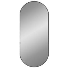 Vidaxl Nástěnné zrcadlo černé 80x35 cm oválné