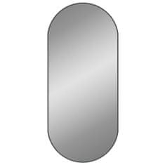 Vidaxl Nástěnné zrcadlo černé 100x45 cm oválné
