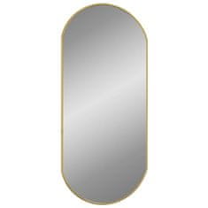 Vidaxl Nástěnné zrcadlo zlaté 80x35 cm oválné