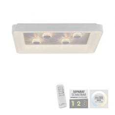 PAUL NEUHAUS LEUCHTEN DIREKT is JUST LIGHT LED stropní svítidlo bílé hranaté křišťálový efekt stmívatelné CCT 2700-5000K LD 14385-16