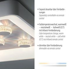 PAUL NEUHAUS LEUCHTEN DIREKT is JUST LIGHT LED stropní svítidlo bílé hranaté křišťálový efekt stmívatelné CCT 2700-5000K LD 14385-16