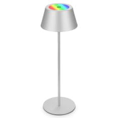 BRILONER BRILONER LED RGB nabíjecí stolní lampa 38 cm 2W 200lm chrom IP44 BRILO 7466018