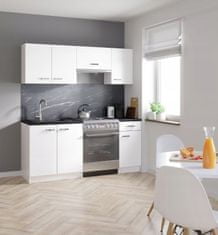 Deftrans Sada kuchyňského nábytku bílá lesklá 5 kusů 180 cm