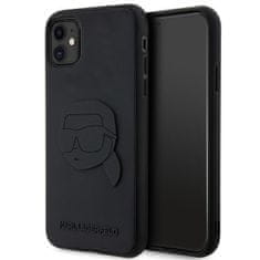 Karl Lagerfeld Originální pouzdro hardcase Rubber Karl Head 3D KLHCN613DRKNK pro Iphone 11/ Xr Black