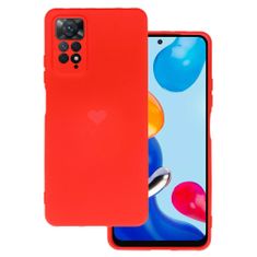 Vennus Kryt Vennus Heart Silicone pro Xiaomi Redmi Note 11 Pro/Note 11 Pro 5G , design 1 , barva červená