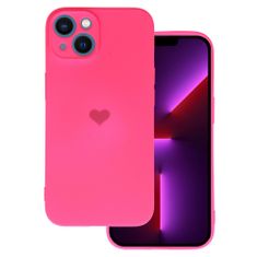 Vennus  Silikonové pouzdro Heart pro Iphone 14 Plus design 1 fuchsiová