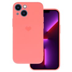 Vennus  Silikonové pouzdro na srdce pro Iphone 14 design 1 korálový