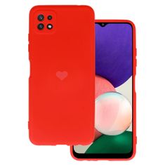 Vennus Kryt Vennus Heart Silicone pro Samsung Galaxy A22 5G , design 1 , barva červená