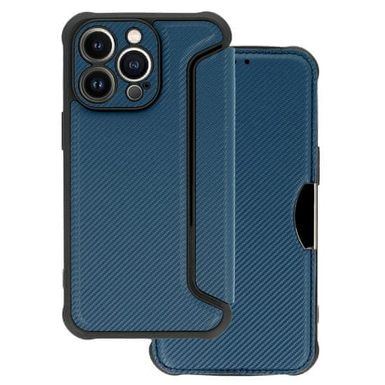 TopQ Pouzdro Razor Carbon Book pro Iphone 13 Pro navy