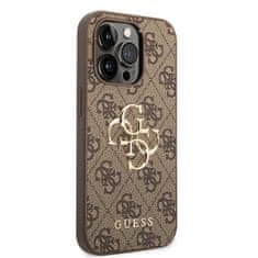 Guess Originální pouzdro 4G Big Metal Logo GUHCP15L4GMGBR pro Iphone 15 Pro brown