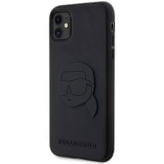 Karl Lagerfeld Originální pouzdro hardcase Rubber Karl Head 3D KLHCN613DRKNK pro Iphone 11/ Xr Black