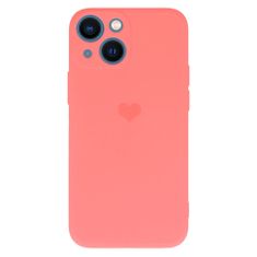 Vennus Kryt Vennus Heart Silicone pro Apple iPhone 14 Plus , design 1 , barva korálová