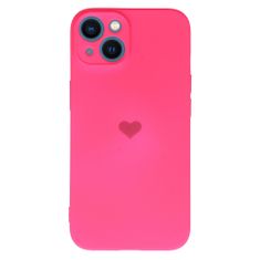 Vennus  Silikonové pouzdro Heart pro Iphone 14 Plus design 1 fuchsiová