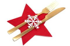 Tutumi Vánoční obal na příbor Red Star 6 ks červený