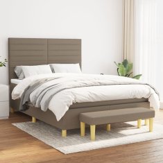 shumee Box spring postel s matrací taupe 140x190 cm textil