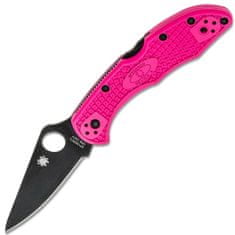 Spyderco C11FPPNS30VBK Delica 4 Lightweight Black-Pink kapesní nůž 7,4 cm, černá, růžová, FRN