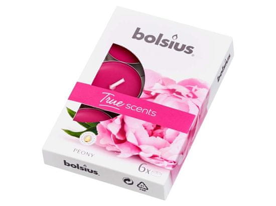 Bolsius Aromatic 2.0 Čajové 6ks Peony, vonné svíčky