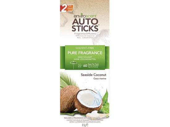 AutoSticks Seaside Coconut (přímořský kokos) vonná visačka do auta 2ks