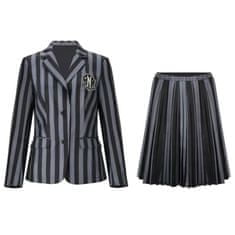 Korbi Wednesday Addams převlek, školní uniforma, halloweenský outfit, 130