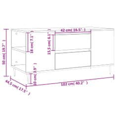 Vidaxl Konferenční stolek dub sonoma 102x44,5x50 cm kompozitní dřevo