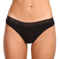 Tommy Hilfiger 3PACK dámská tanga nadrozměr černá (UW0UW04711 0R7) - velikost XXXL