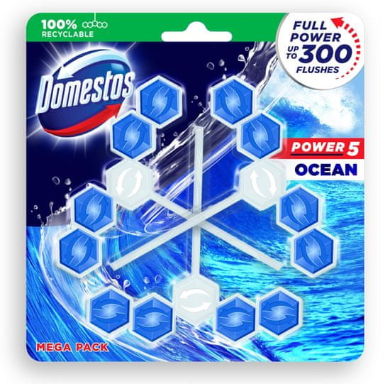 Domestos Power 5 Ocean 3 x 55 g