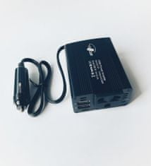 Měnič napětí DC/AC 12V/230V, 150W, USB, car plug (MT-MX150)