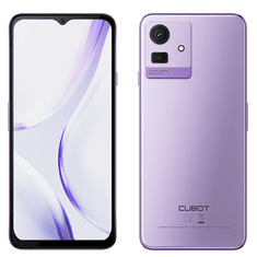 Cubot Note 50, smartphone, velký 6,5" displej, 16 GB/256 GB, baterie 5 200 mAh, 50Mpx/8Mpx, fialový