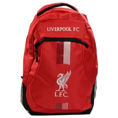 FotbalFans Stylový Batoh Liverpool FC, červeno-černý, 2 kapsy, 46x32x14 cm