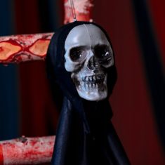 Korbi Hlava zavěšené lebky, halloweenská dekorace, děsivý ornament, černá