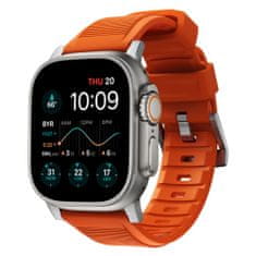 Nomad Rugged Strap, orange/silver, Apple Watch Ultra (49mm) 8/7 (45mm)/6/SE/5/4 (44mm)/3/2/1 (42mm)