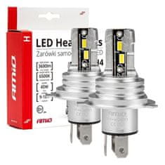 HADEX Žárovka LED H4 MINI bílá, 9-18V/45W, 2ks AMIO