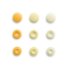 PRYM Plastové patentky "Color Snaps Mini", Prym Love, 9 mm, 36 ks, v odstínech světle žluté