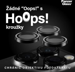 PanzerGlass HoOps ochranné kroužky pro čočky fotoaparátu pro Apple iPhone 15 Pro/15 Pro Max