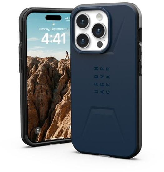 UAG ochranný kryt Civilian MagSafe pro Apple iPhone 15 Pro, modrá