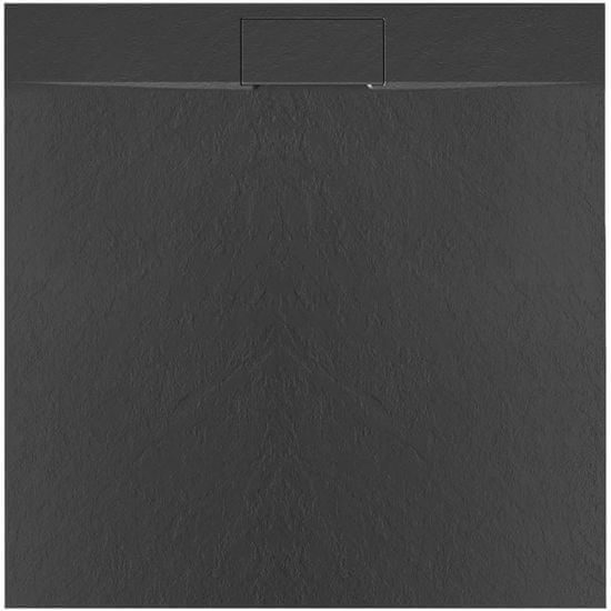 REA Sprchová vanička bazalt black 90x90 (REA-K3307)