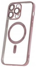 CPA Silikonové TPU pouzdro Mag Color Chrome pro iPhone 15 Pro růžovo zlaté (TPUAPIP15PMCCTFOGO)