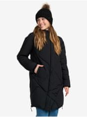 Roxy Černý dámský zimní péřový prošívaný kabát Roxy Abbie L
