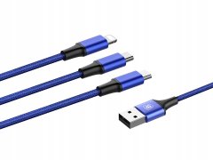 BASEUS Kabel 3v1 Micro USB TYPE-C Lightning pro chytrý telefon