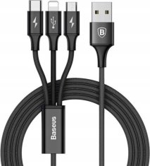 BASEUS BASEUS RAPID CABLE 3A 3v1 Micro USB TYP-C iPhone