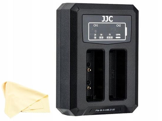 JJC Duální USB nabíječka pro OLYMPUS BLS50 BLS-50