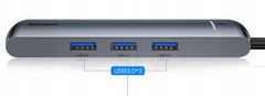 BASEUS HUB Adaptér 3x USB 3.0 HDMI 4K USB-C TYPE-C RJ45