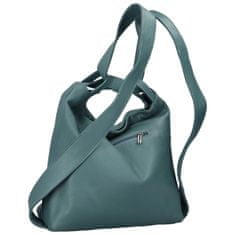 Delami Vera Pelle Trendový dámský kožený kabelko-batoh Haleth, modrá