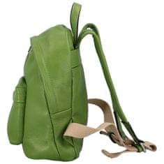Delami Vera Pelle Trendový dámský kožený batůžek Wendy, zelená