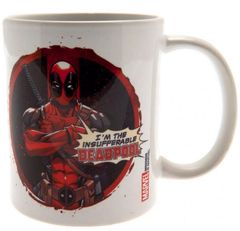 CurePink Keramický hrnek Marvel|Deadpool: Insufferable (objem 315 ml) bílý