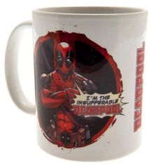 CurePink Keramický hrnek Marvel|Deadpool: Insufferable (objem 315 ml) bílý