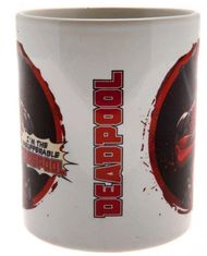 CurePink Keramický hrnek Marvel|Deadpool: Insufferable (objem 315 ml) bílý