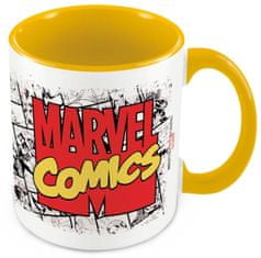 CurePink Keramický hrnek Marvel: Comics Logo (objem 325 ml)