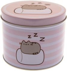 CurePink Dárkový set v plechové krabičce: Pusheen - Marshmallow (objem hrnku 370 ml)